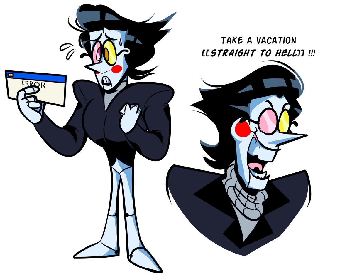 drill_teeth's tweet photo. Still figuring out how I wanna draw him. #spamtonfanart #spamton https://t.co/vbzXraI7V2