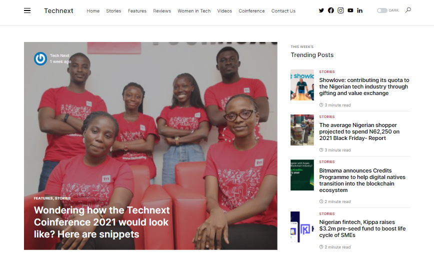 technextdotng's tweet image. Seen the new look on our site?
Sleek, right?
...and oh, we added a dark theme toggle for you ๐.
Let's know what you think.
#WeAreTechnext #TechnextCoinference2021 #Innovation #Technology