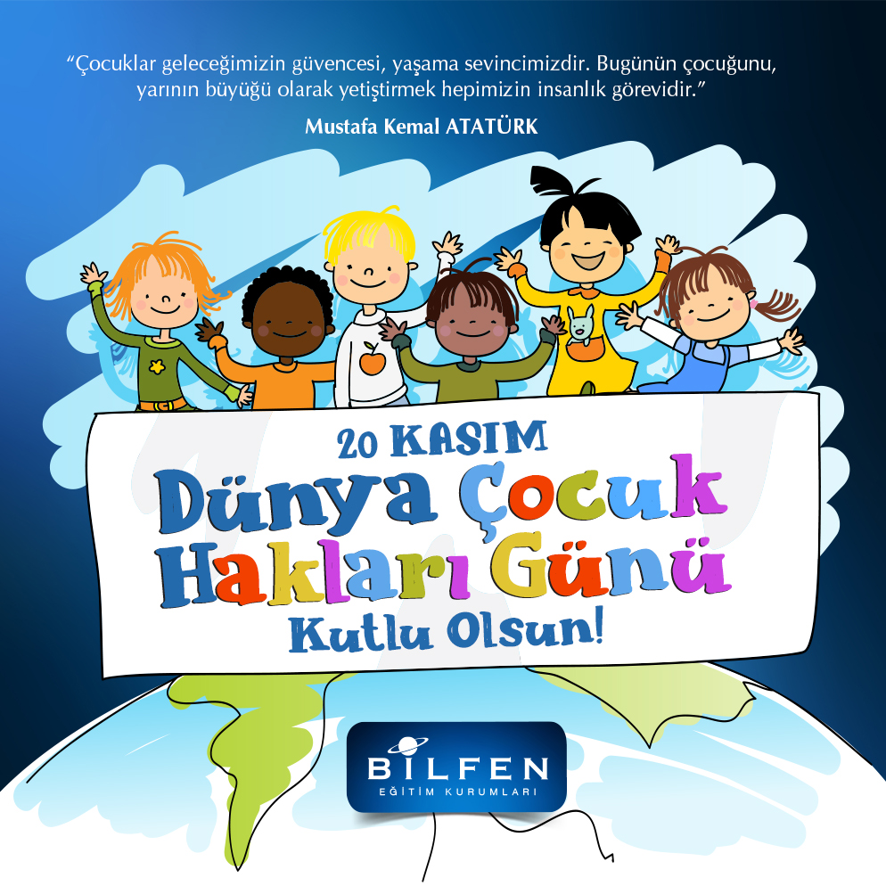 Bilfen's tweet photo. "Çocuklar geleceğimizin güvencesi, yaşama sevincimizdir. Bugünün çocuğunu, yarının büyüğü olarak yetiştirmek hepimizin insanlık görevidir."
Mustafa Kemal ATATÜRK

20 Kasım Dünya Çocuk Hakları Günü Kutlu Olsun!

#bilfen https://t.co/JXJ3S1du4v