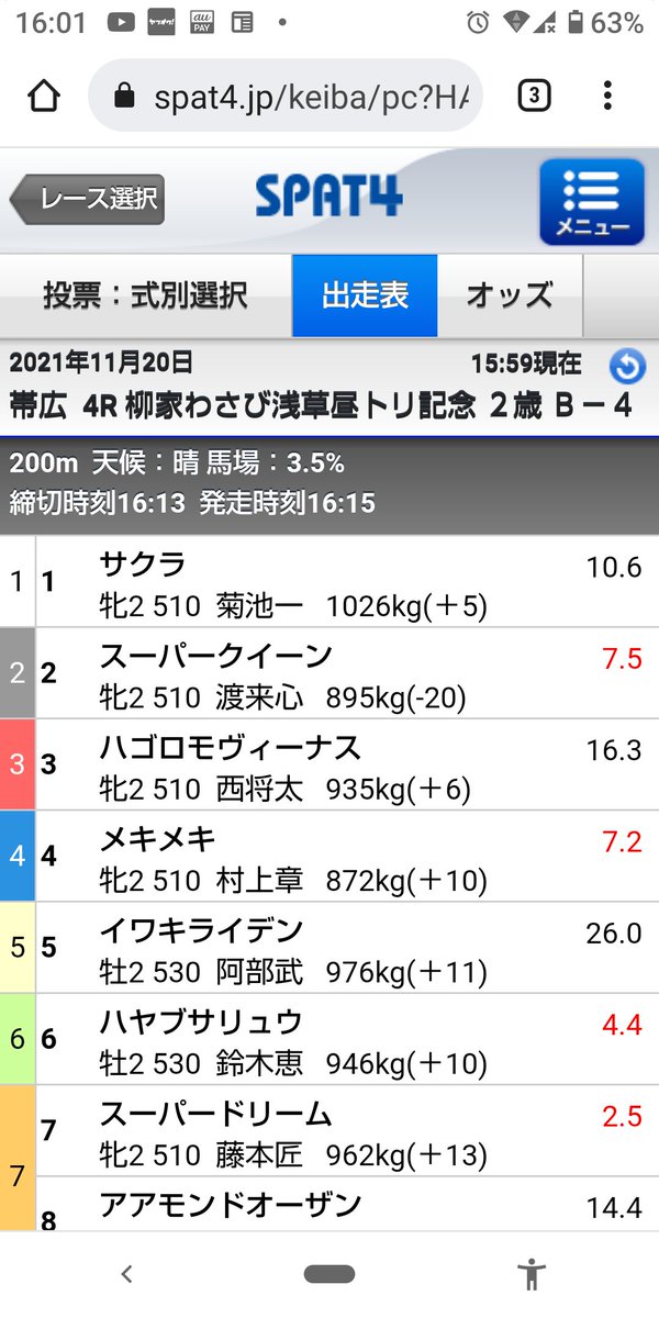 pyu12's tweet photo. 帯広ばんえい競馬。もうすぐ締切りだ https://t.co/6epYjtZdLm