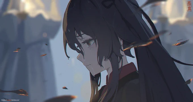 離別と希望の蝶(前篇) #GenshinImpact #原神 #人物 #女の子 #胡桃 #胡桃(原神) #背景 #逆光 #美しい 