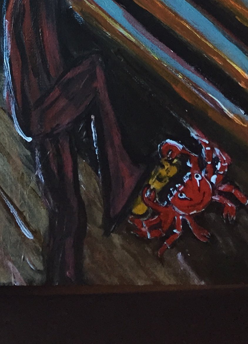 DorseyKelly's tweet photo. @artistmunch My painting that explains “The Scream” https://t.co/b00IencS2D