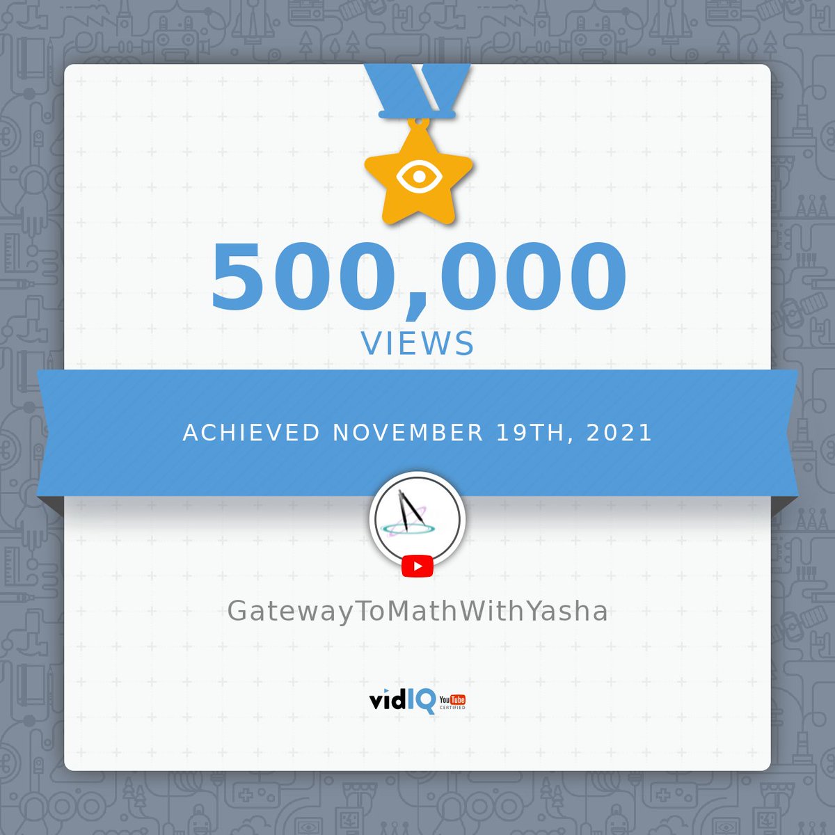 yasha022's tweet photo. Thank you for supporting the channel #GatewaytoMathwithYasha. We have reached 500,000 views. https://t.co/vuzJRJuLr7