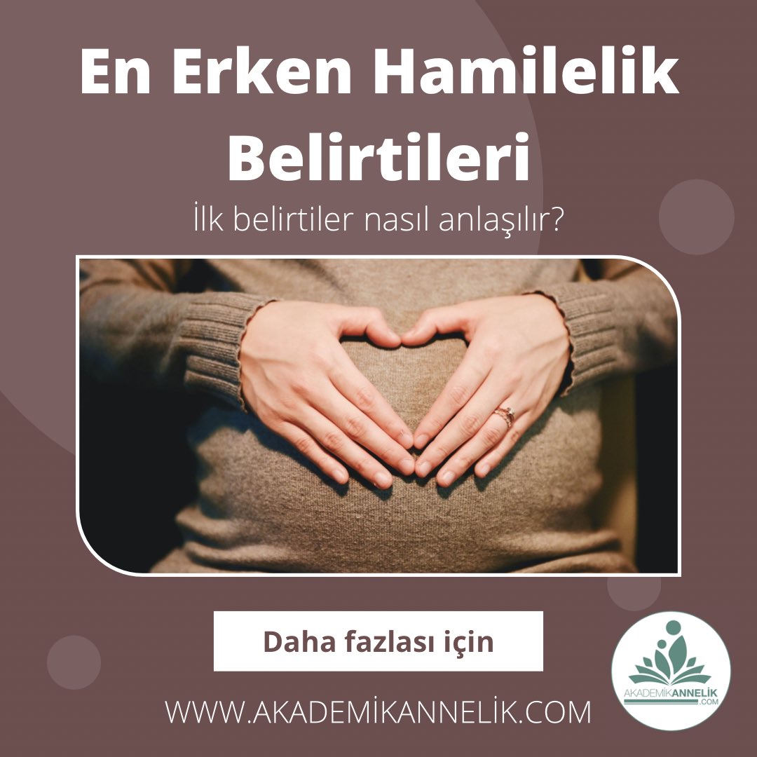 En erken hamilelik belirtileri nelerdir?

Daha fazla ayrıntılı bilgi için: akademikannelik.com/Hamilelik-Deta…

#pregnancytest #pregnancytips #pregnant #pregnantmom #hamilelik #hamilelikbelirtileri #Saturday #saturdayfeeling #SaturdayMotivation