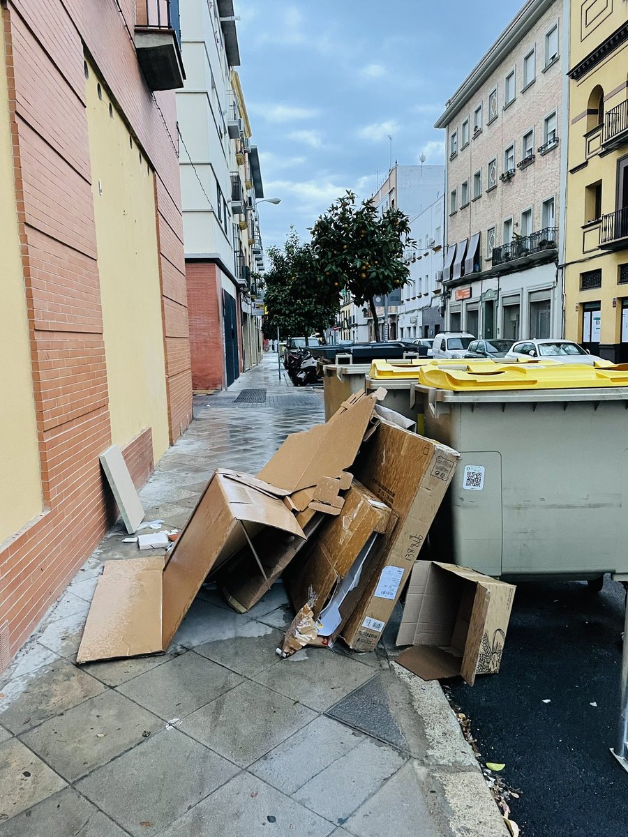 No hay <a href="/LipasamSevilla/">Lipasam</a> que valga ante tanto incivismo. Calle Castilla,Triana