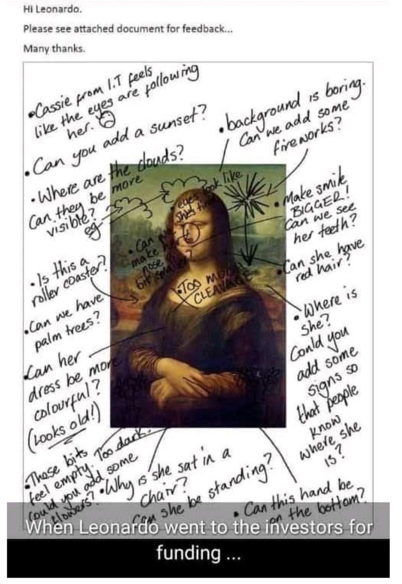 BioLingus2's tweet photo. What if Leonardo Da Vinci went for funding (feels familiar)  😀  #innovation #Horasis #WEF https://t.co/fyBZjb7Kku
