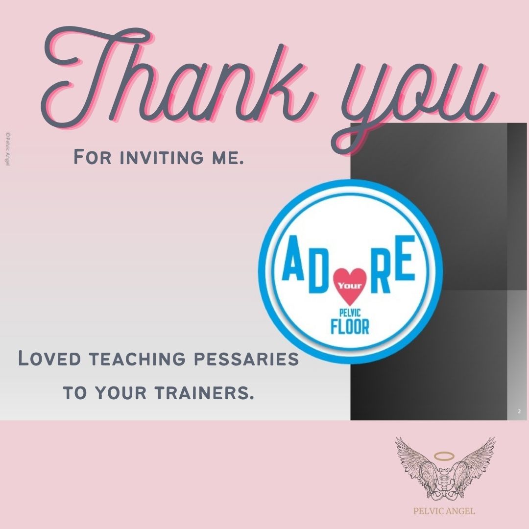 PelvicAngel's tweet image. I had a great time last night teaching your fabulous Adore Your Pelvic Floor Trainers. Thank you @LouiseField19 #pessaries #WomensHealth