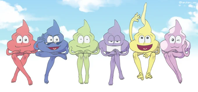 昨日のおそ松さんグッズづくりLIVEのうんこ松の足が長かったので。 