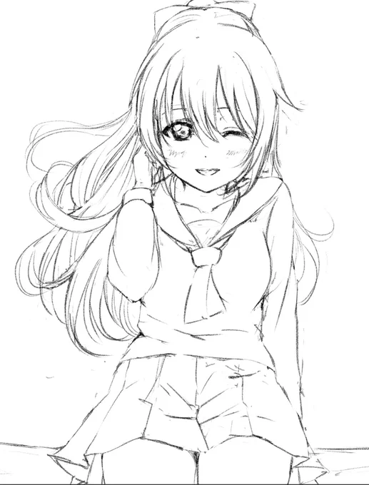 古き良き黒セーラーしずくちゃん 