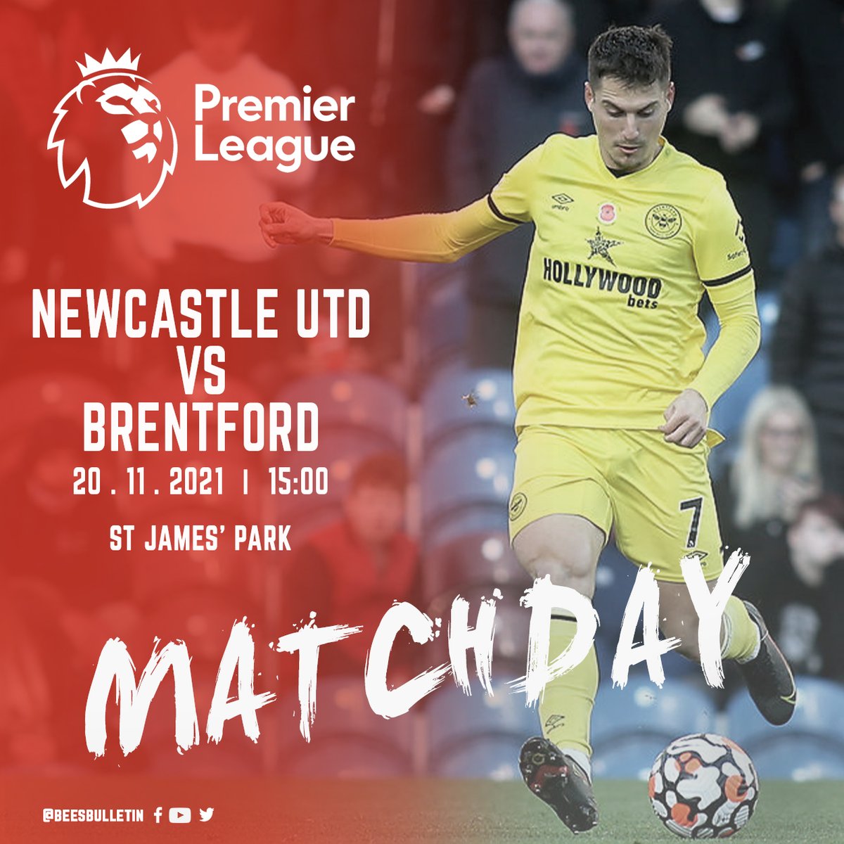 beesbulletin's tweet photo. We aim to return to winning ways after 4 defeats on the spin, as Eddie Howe misses his first game in charge of @NUFC due to a positive COVID test.  #brentfordfc #NEWBRE https://t.co/ySNStp6SwH