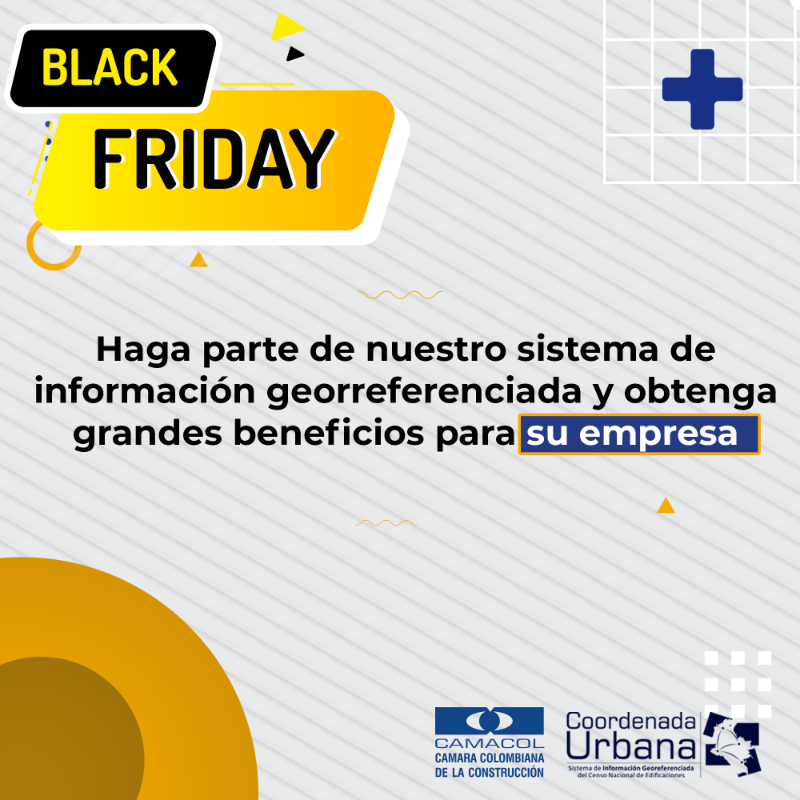 CAMACOLRDA's tweet photo. Con #CoordenadaUrbana obtienes un sistema único de información georreferenciado que te permitirá obtener el mejor análisis del mercado inmobiliario y del sector edificador de la región.

😱 Aprovecha los paquetes promocionales de Black Friday que tenemos para el mes de noviembre!