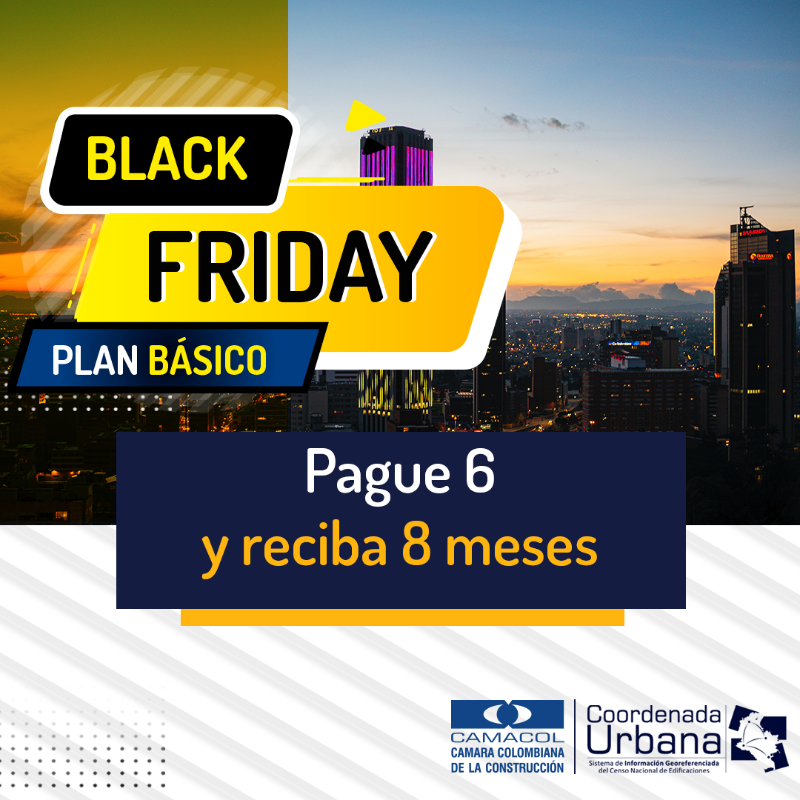 CAMACOLRDA's tweet photo. Con #CoordenadaUrbana obtienes un sistema único de información georreferenciado que te permitirá obtener el mejor análisis del mercado inmobiliario y del sector edificador de la región.

😱 Aprovecha los paquetes promocionales de Black Friday que tenemos para el mes de noviembre!