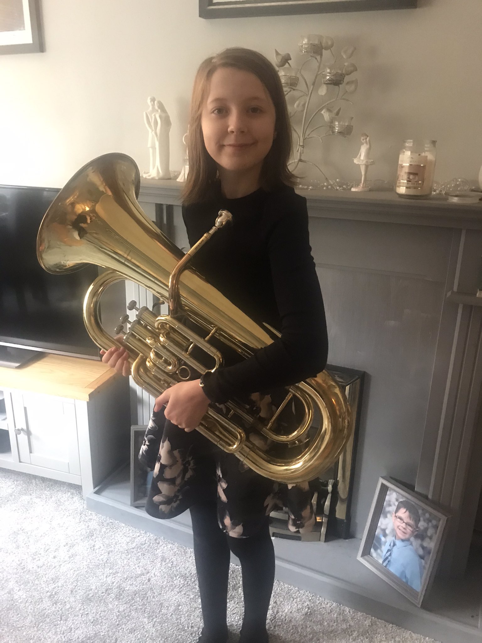 🌟Karen 🌟 on X: This little lady has picked up her euphonium so well!  First wee mini concert this morning with her brass band. So proud of how  she's doing ❤️  /
