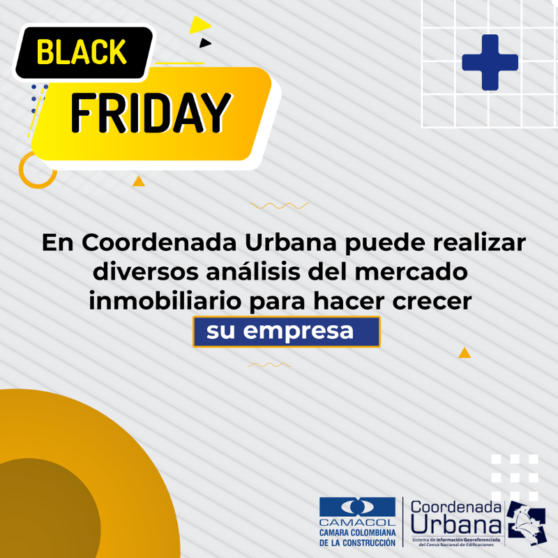 CAMACOLRDA's tweet photo. Con #CoordenadaUrbana obtienes un sistema único de información georreferenciado que te permitirá obtener el mejor análisis del mercado inmobiliario y del sector edificador de la región.

😱 Aprovecha los paquetes promocionales de Black Friday que tenemos para el mes de noviembre!