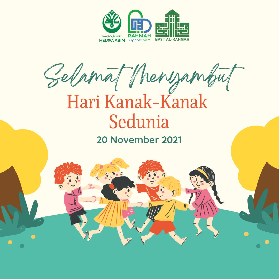 It takes a village to raise a child!

Bersama kita melindungi dan mendidik anak-anak dengan ilmu dan kasih sayang.

#helwaabim
#rahmahsupportteam
#baytalrahmah
#childrensday
#harikanakkanak