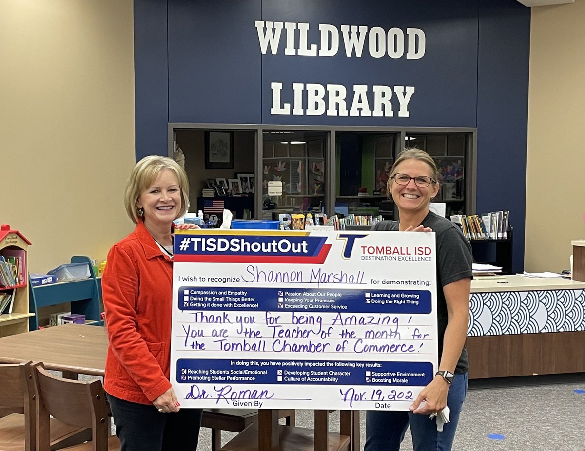 WESsmarshall's tweet photo. Thank you @TISDWES and  @TomballISD for making me feel so special and appreciated! https://t.co/zDMiPOp4Gq