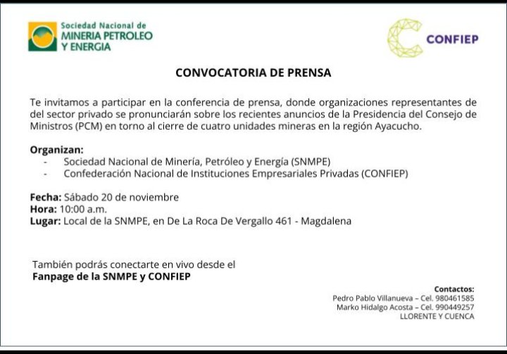 CONFIEP tweet media