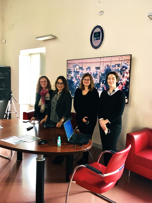 ErasmusMKSense's tweet photo. L-R Lavinia, Antonia, Anastasia and Micol at the Make Sense Multiplier Event in Rome https://t.co/hooCEJFM2G