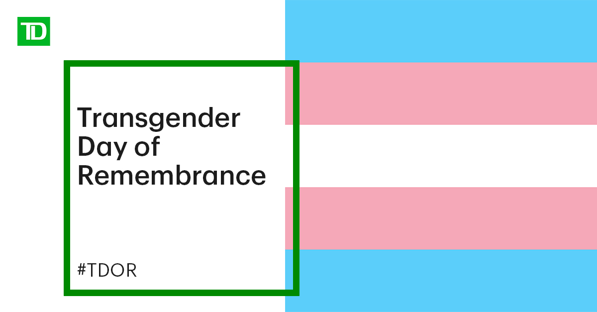 On Transgender Day of Remembrance, we commemorate members of the transgender community that have been lost due to anti-transgender violence. Each of us have an important role to help create a world where everyone can live safely and free from discrimination. #TDOR
