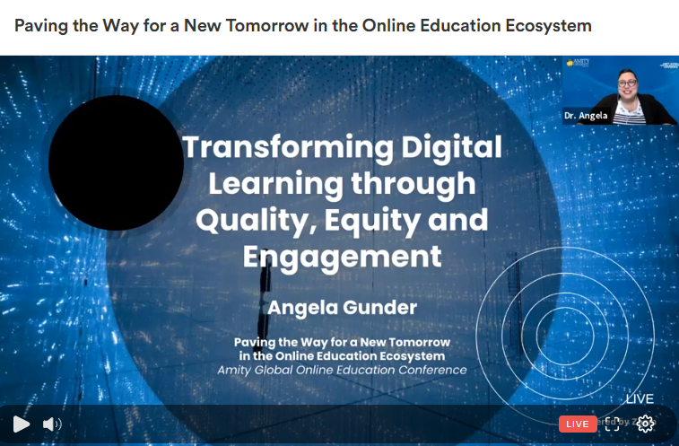 mukuyad's tweet photo. "Paving the Way for a New Tomorrow in the Online Education"Dr. Angela Gunder (Chief Academic Officer,Online Learning Corsortium)
#Amityglobalconference
#AmityOnline
#AGOEC2021 https://t.co/AGAJrXt6NR