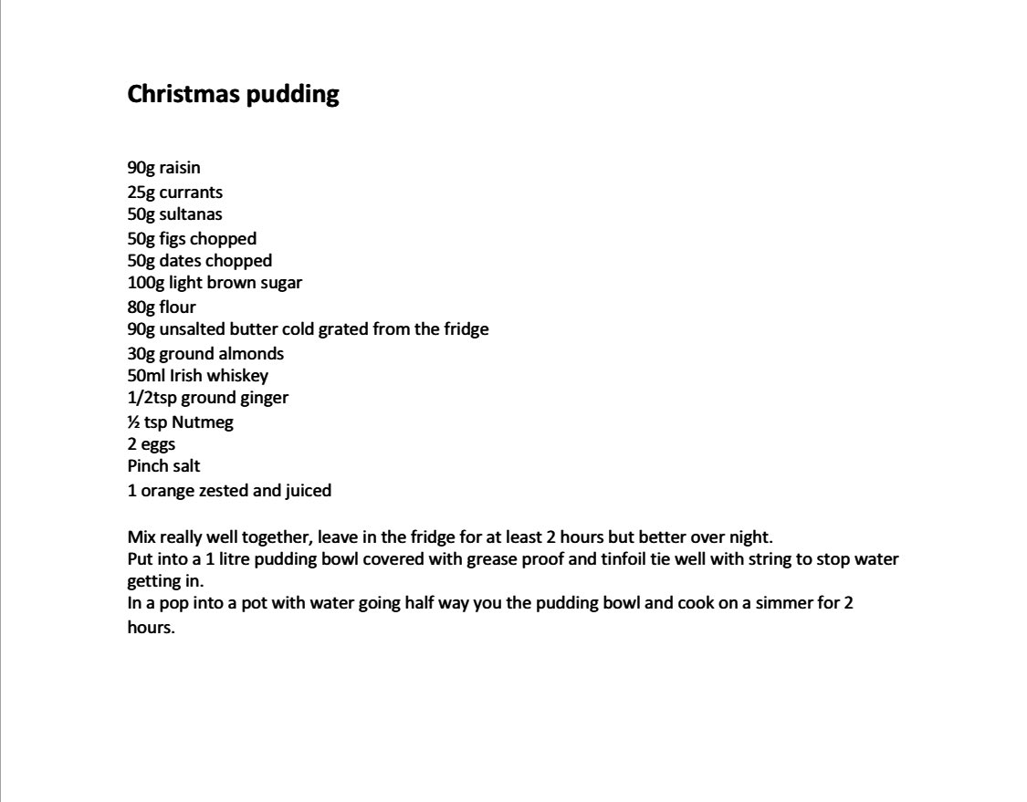 @msm4rsh here’s the Christmas pudding recipe I promised you. It’s for 4 people @BBCMorningLive #christmas #recipe #oldschool