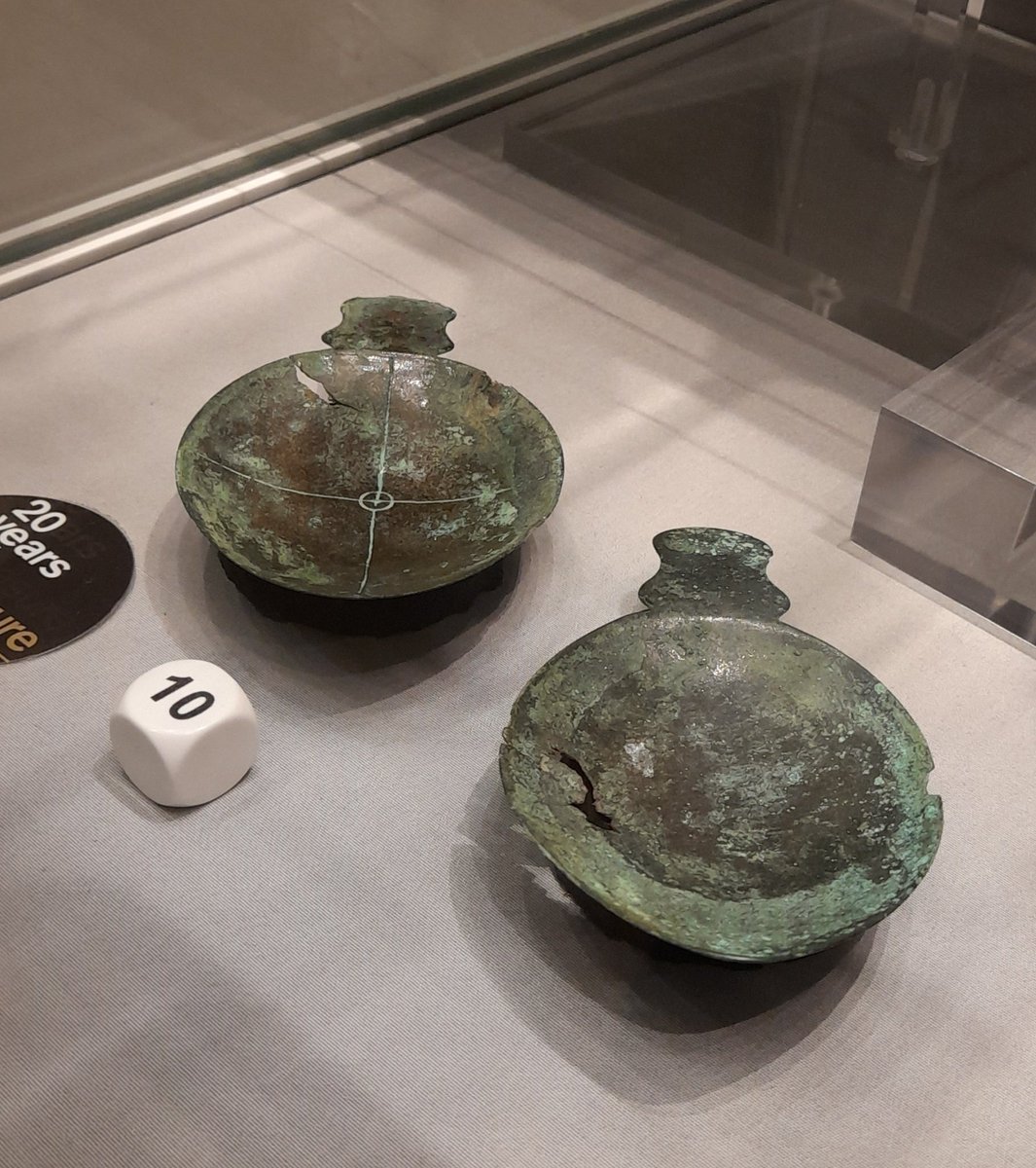 Toby_Driver1's tweet photo. Tempted across Wales to @shrewsmuseum to see the incredible #GatheringLight exhibition of the @britishmuseum Bronze Age bulla from Shropshire. Breathtaking display &amp; knowledgeable staff 👏. Also first sight of the incredibly rare Nesscliffe Spoons 🤩🤯. Impressive https://t.co/Bcppnt3C9x