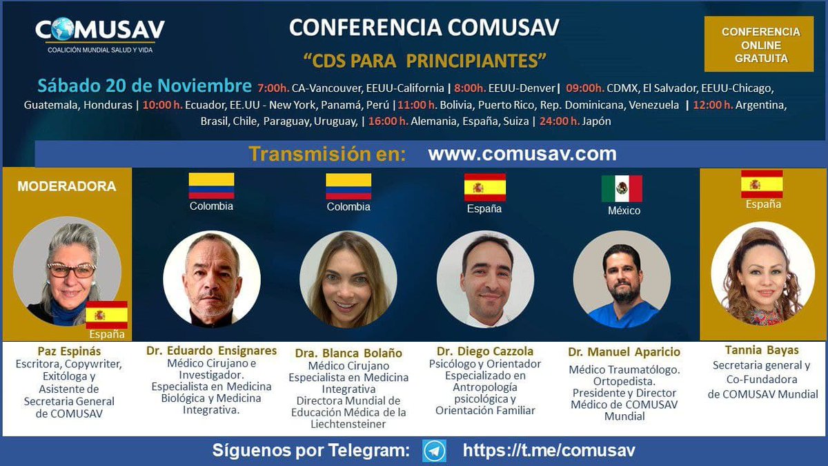 ComusavMundial's tweet photo. CDS PARA PRINCIPIANTES

¿Acabas de descubrir el CDS y no sabes por dónde empezar?

Éste SÁBADO 20 de NOVIEMBRE te ayudaremos a empezar.

✅ ¿Qué es el CDS?
✅ ¿Cómo actúa?
✅ ¿Cómo usarlo?
✅ ¿Cómo elaborarlo en casa?

¡TE ESPERAMOS! https://t.co/yPLuj6WBsv https://t.co/4dy0Hh5C79