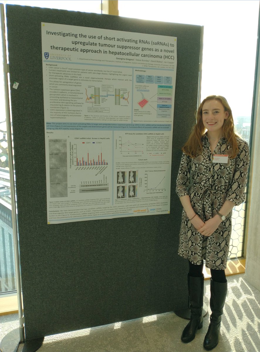 Copple lab (@copple_lab) on Twitter photo Here's <a href="/g__gregory/">Georgina Gregory</a> presenting her poster at the inaugural <a href="/LivCancerRes/">LCRI</a> Symposium. Lots of interest in her work, which is supported by <a href="/NorthWestCancer/">North West Cancer Research</a> and <a href="/MiNA_Tx/">MiNA Therapeutics</a>. Well done Georgina!
<a href="/LivUniISMIB/">Inst of Systems, Molecular & Integrative Biology</a> @livuniHLS Here's <a href="/g__gregory/">Georgina Gregory</a> presenting her poster at the inaugural <a href="/LivCancerRes/">LCRI</a> Symposium. Lots of interest in her work, which is supported by <a href="/NorthWestCancer/">North West Cancer Research</a> and <a href="/MiNA_Tx/">MiNA Therapeutics</a>. Well done Georgina!
<a href="/LivUniISMIB/">Inst of Systems, Molecular & Integrative Biology</a> @livuniHLS