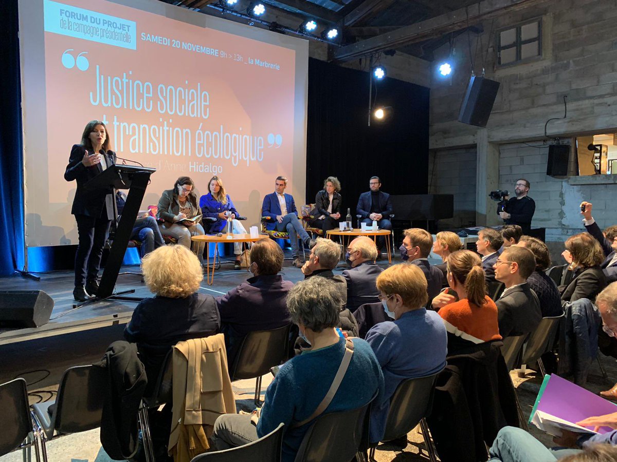 Heureux d’accueillir ce matin <a href="/Anne_Hidalgo/">Anne Hidalgo</a> à #Montreuil pour le premier forum du projet de la campagne : un dialogue entre la société civile et la candidate pour enrichir notre projet
💡Thème ce matin: justice sociale et transition écologique ! #Hidalgo2022