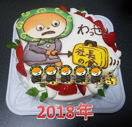 今年も誕生日を迎えて、友人が特製ケーキを作ってくれました。過去の分