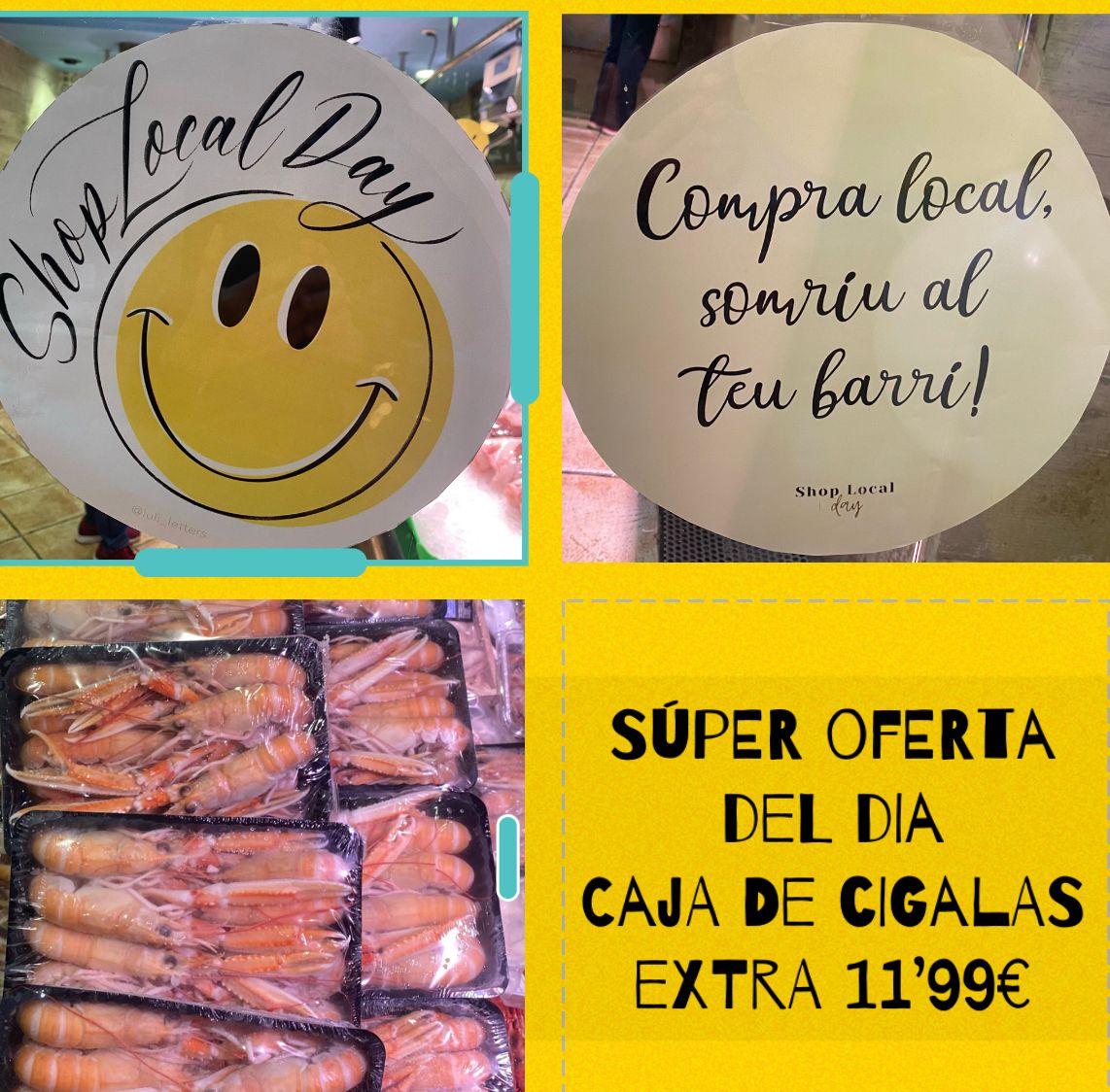 LHAjuntament's tweet photo. 🥳 Avui dissabte 20 de novembre celebrem la festa del comerç local!

😃 Els establiments llueixen amb un somriure i un color especial al #ShopLocalDay.

👉 @LHAjuntament dona suport a aquesta iniciativa!

😍 Compra al barri, fes-LHo créixer!

#comerçLH #mercatsLH https://t.co/PDAQFEZ6dx