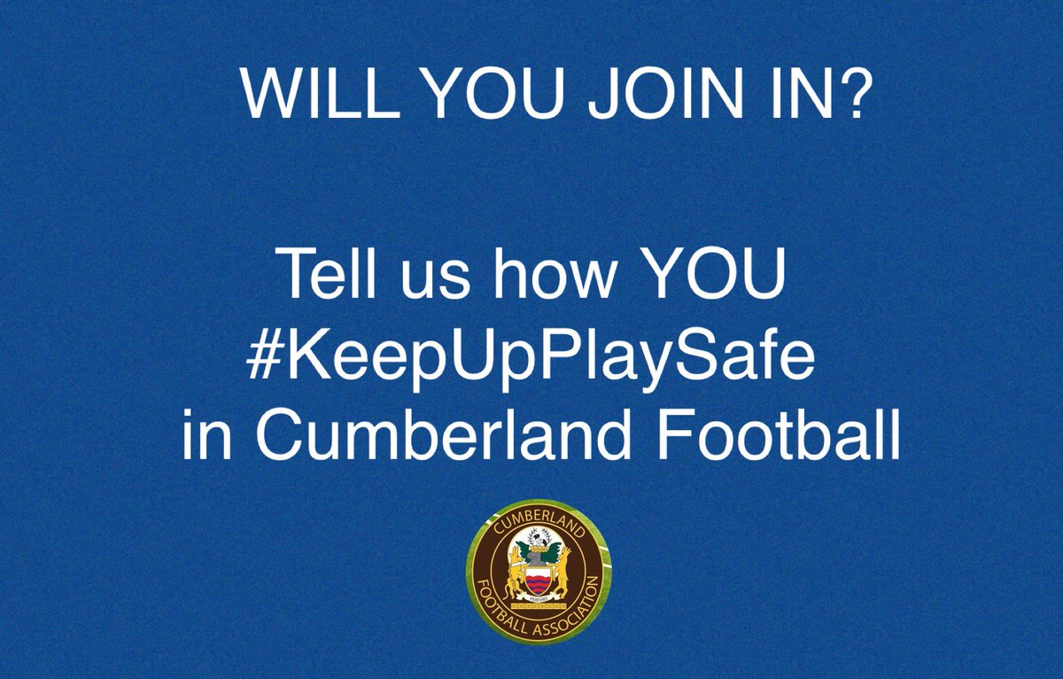 CumberlandFA's tweet photo. CLUBS | TEAMS | To help spread the message of the #KeepUpPlaySafe campaign please share our latest e-news link in your #TeamGroups & messages.
#GetInvolved because ‘We all have a role to play in #Safeguarding’ 👍
🔗 https://t.co/3OjXDPpklS https://t.co/vx7WUuLbWf