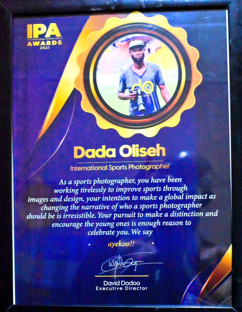 dadaoliseh's tweet photo. Thank You Once Again Ghana π¬π For The Massive π³
International Sports Photographer πΈ Of The Year 2021.
We made it 2 out of 2 at last night's International Photo Arena awards.
God Remains The Greatest
#DadaOlisehPhotos #localchampionisstillachampion #ipa_awards https://t.co/2edOzWyqzI