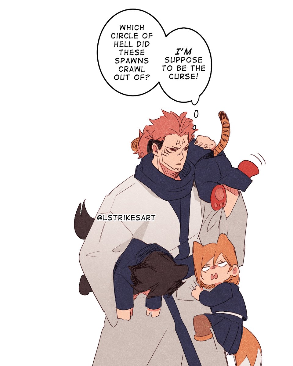 #jjk Tiger Cub AU: Sukuna:... fear me.... 💀 