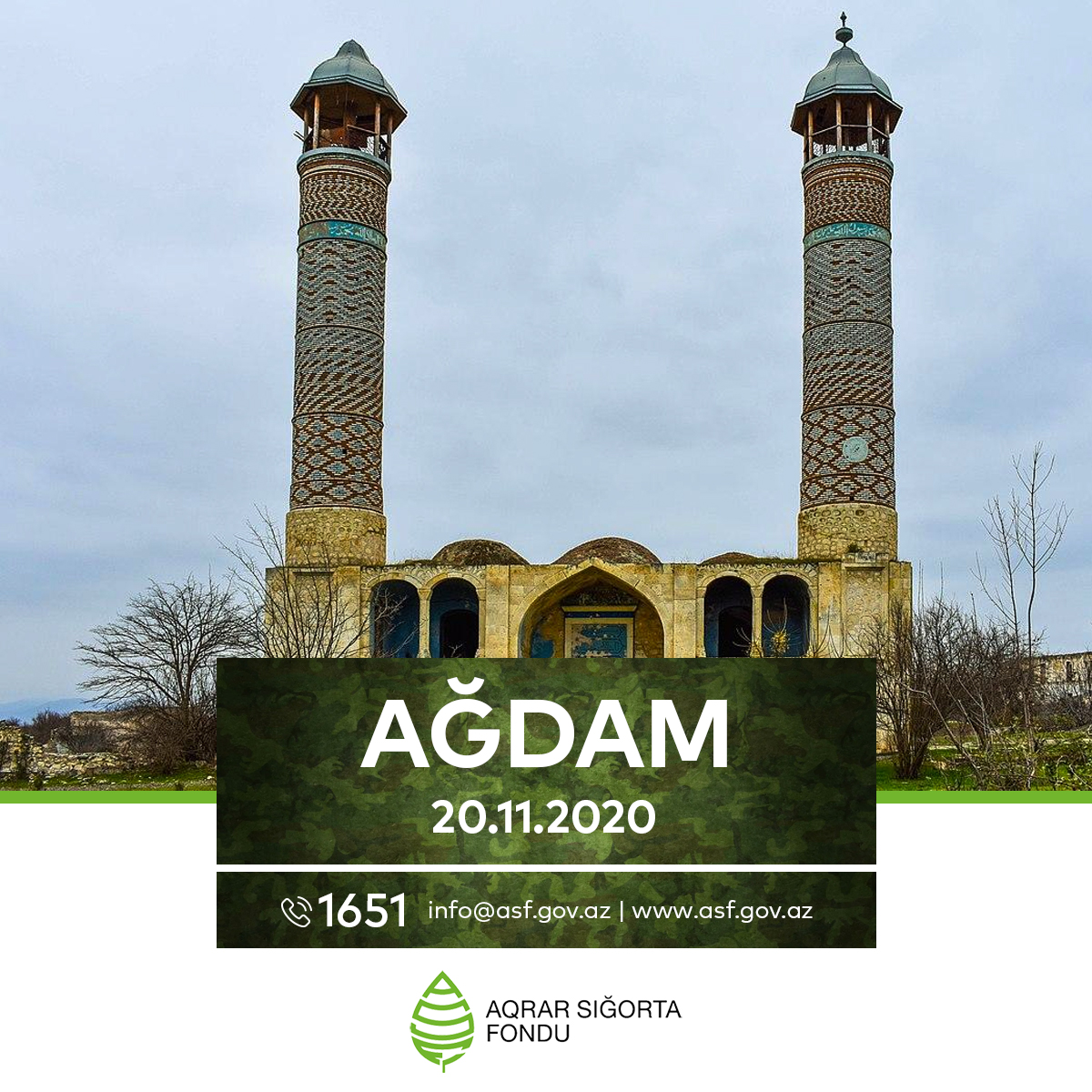 27 ildən sonra nəhayət ki, qədim Ağdam şəhərində Azərbaycan bayrağı dalğalanır. 🇦🇿 Ağdam şəhəri artıq azaddır, çiçəklənir və yenidən qurulur.
Ağdam bizimdir! Qarabağ Azərbaycandır!
#ASF #Aqrarsigorta #Ağdam #Aghdam #QarabağAzərbaycandır #KarabakhisAzerbaijan