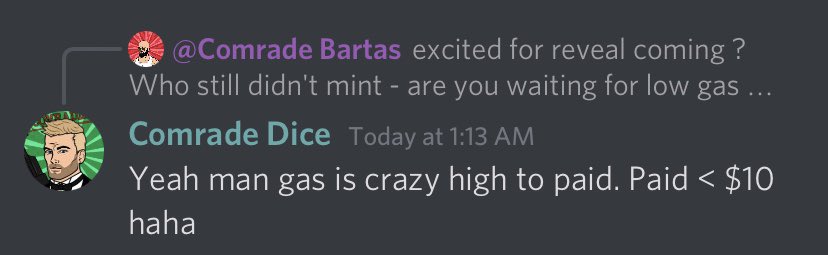 comrades_NFT's tweet photo. The #Vibes in Discord are absolutely incredible. Thanks again to all the comrades! You are amazing!!! Every last one of you! Happy Mint day!!💯
#ImmutableX #IMXComrades #IMX
#IMXBears #imxpunks #IMXKongz https://t.co/IdulB2oOyK