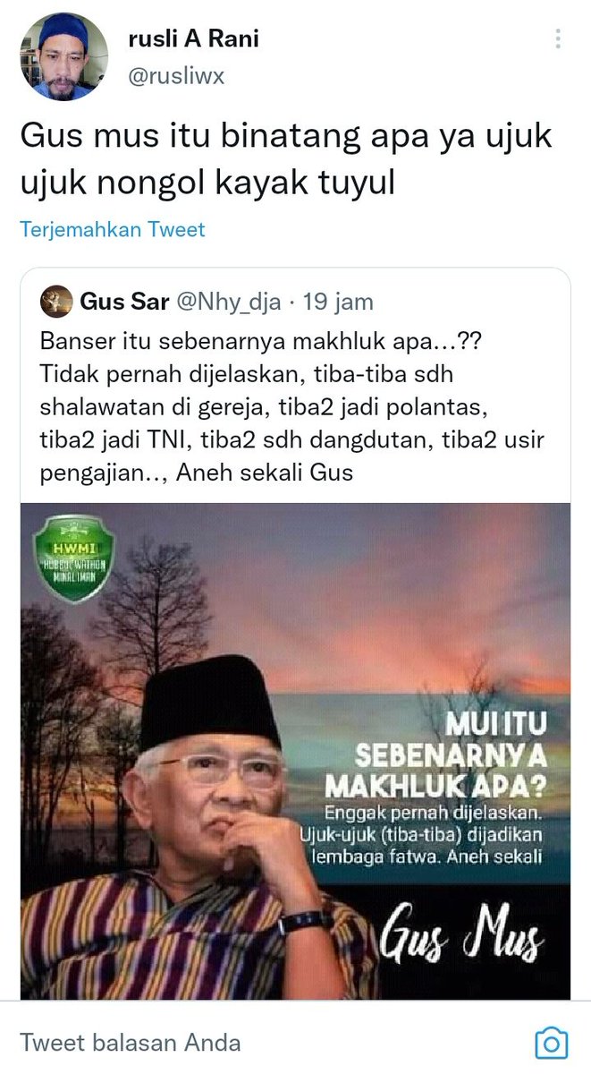Antara bio dan kelakuan nggak singkron babar blass @rusliwx 

Tolong jangan tutup akun ya!