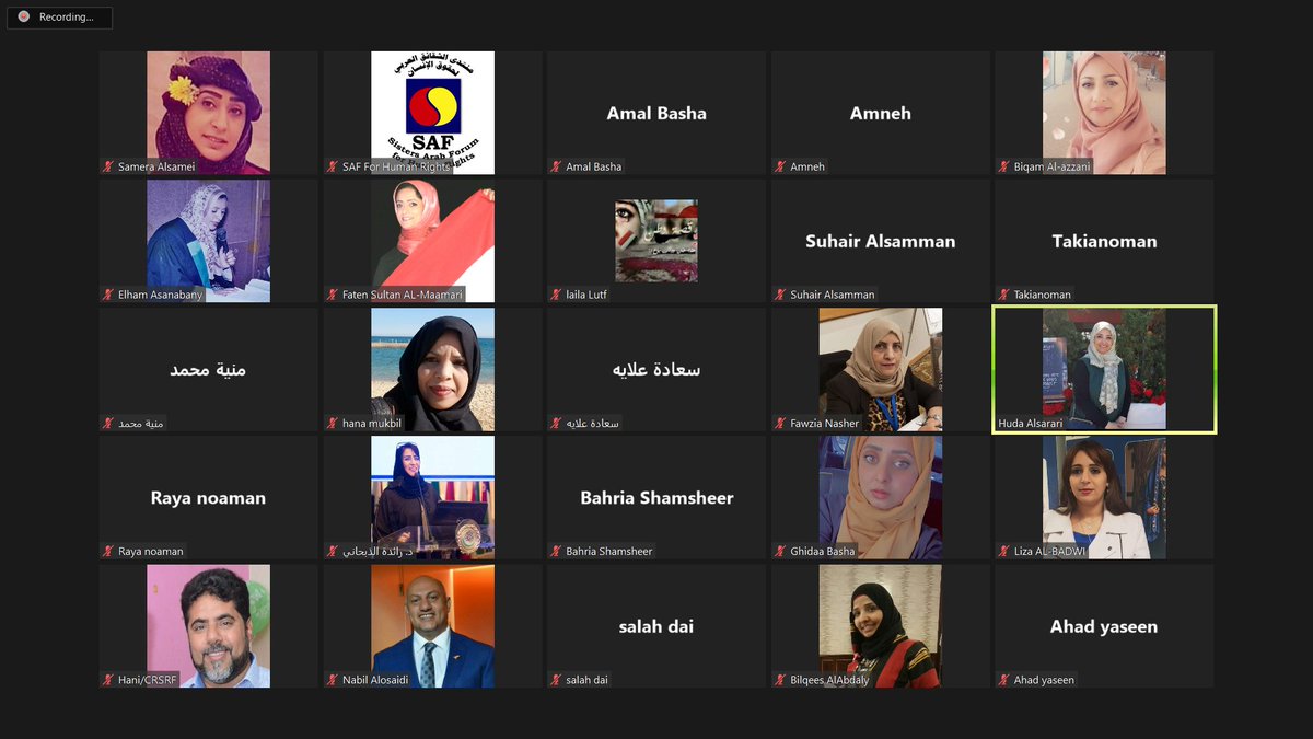 SAFforHR's tweet photo. #يحدث_الآن : 

لقاء عرض الملاحظات الختامية وتوصيات لجنة #السيداو حول التقرير الوطني بين الأمل والإلزام. 

هذا اللقاء يأتي بتنظيم منتدى الشقائق بالشراكة مع @el_karama 

#YemenCEDAW 
#Cedaw80thsession 
#CEDAW80 https://t.co/3HnyaVs3dS