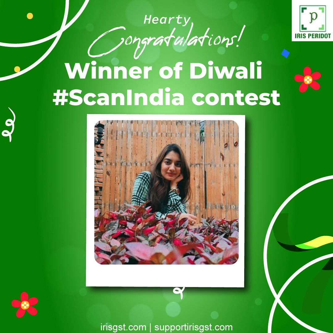 IRISGST's tweet photo. Our 3rd winner for the #ScanIndia contest is Shivani Shyne. Congratulations from the entire team of IRIS Peridot &IRIS GST.
#Winner #Contest #contestresult #GSTINSearchApp #Taxpayers https://t.co/GAH91hGV9k