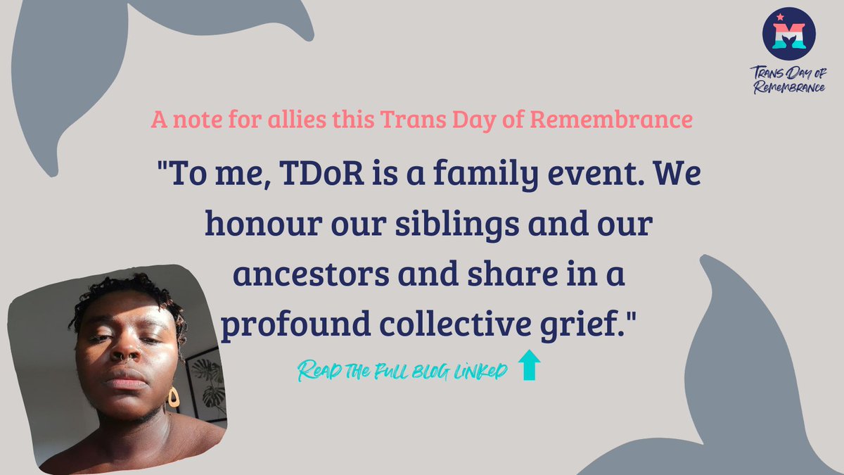 Mermaids_Gender's tweet photo. Today is #TransDayOfRememberance, to mark it our guest writer AJ has written a message for allies. #AwarenessIntoAction
https://t.co/MRwLclddQ0 https://t.co/CnQLA5OZlc