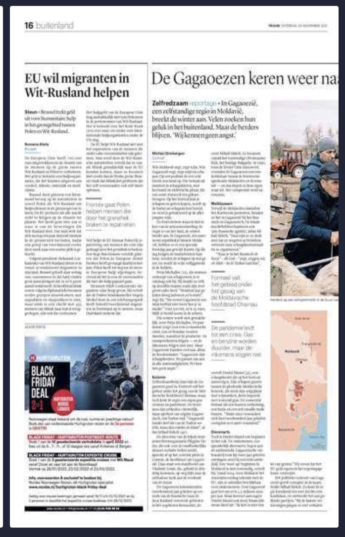3Bergen's tweet photo. In het orthodoxe, Turkstalige Gagaoezië breekt de winter aan. Terwijl velen hun geluk in het buitenland beproeven houden de schaapherders de moed erin.
In @trouw mijn reportage vanuit autonoom gebied in #Moldavië.
Met beeld van @raminmazur.
>> https://t.co/G2UKfv9Dw3 https://t.co/krFo28dFKf