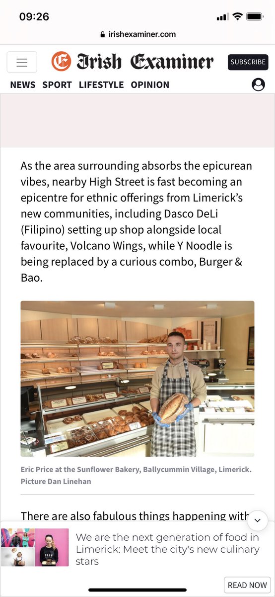 HighStLimk's tweet image. Credit @irishexaminer 

“High Street is fast becoming an epicentre for ethnic offerings….”

Very high praise indeed.

#Limerick