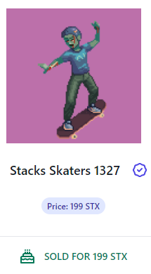 ArtOnStacks's tweet photo. Zombie @StacksSkaters SOLD for 199 STX
And 529 minted! π₯
#TheExplorerGuild reaching for 80K now at 79.4K volume, will they make it this weekend? π§
You might want to check #BLOCKS! Some rare ones appearing at opportunity prices π
More at https://t.co/8ATS8V19OK π https://t.co/FcD8GkEPLT