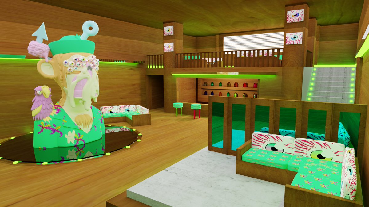 3D_Mutant_Ape's tweet photo. 💚BAR Mutant💚
3D MAC #1
3D MAC AR #1
A place where all the owners of an original 3D MAC can meet in the Metaverse to have a drink, listen to music, talk, go to the game room, dance... Coming soon if our project takes off soon. 🚀🚀
Derived of @BoredApeYC
#3DMAC #BAYC #MAYC #3D https://t.co/Lm1IOCchPR