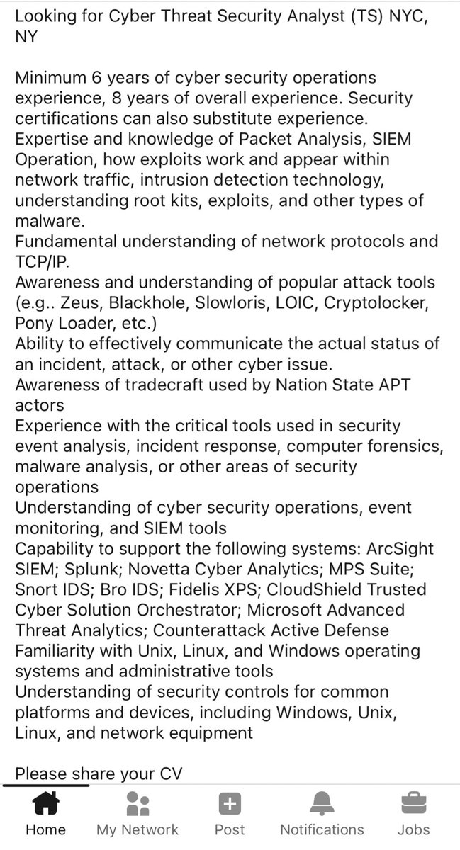 vammyy_'s tweet photo. @sherrod_im Hope the openings aren’t for an Analyst position with a requirement of 8 years of experience. https://t.co/iO4OpEbZOE