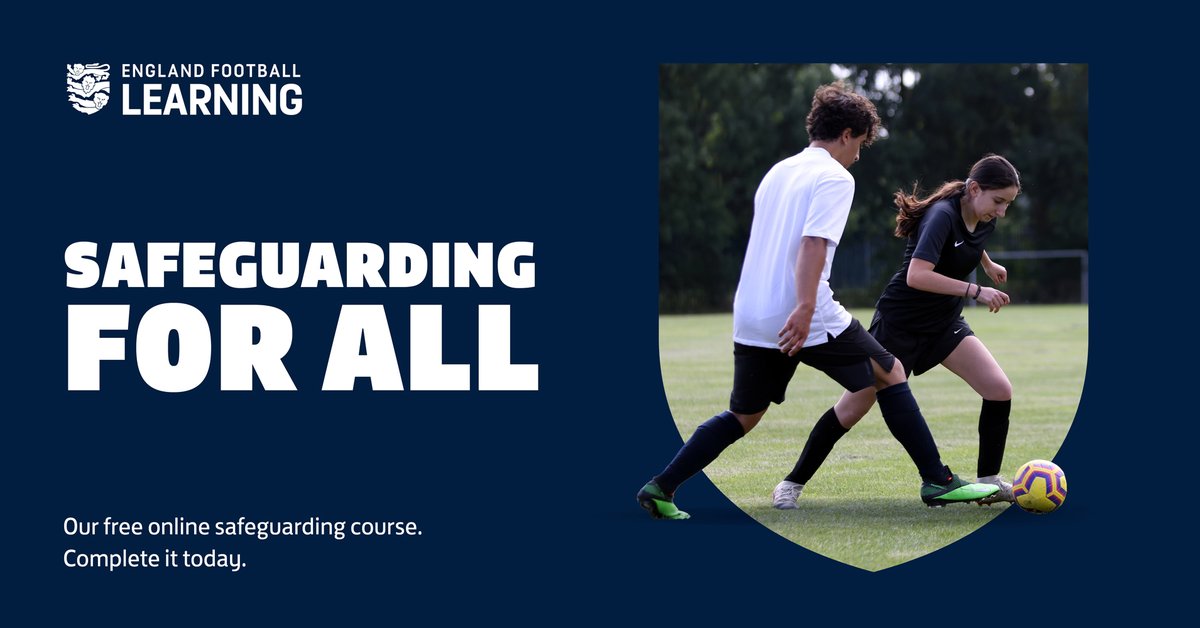 Join the Play Safe conversation this weekend and learn how to keep children safe in football through our Safeguarding For All course. Learn how to play safe for free today. 

🔗thebootroom.thefa.com/learning/quali…