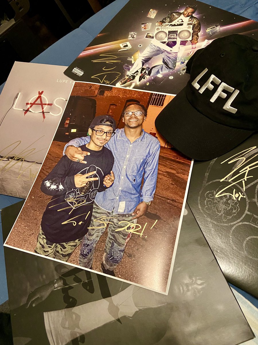 Just__Javin's tweet photo. @LupeFiasco Thanks to you and the band for putting on a hell of show and reminding why Food and Liquor is a classic in my eyes! Always appreciate you showing love back man, truly does mean a lot, seeing these will always put me back in a great place. Peace, and much love to ya! https://t.co/JLfl7qISTM