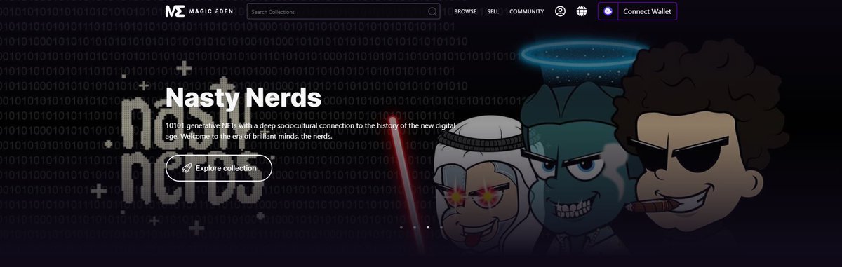 nasty_nerds's tweet photo. we're on the front page! @MagicEden_NFT 🥳
#nerdseason #nastynerds #Solana https://t.co/10hBAOT8eu