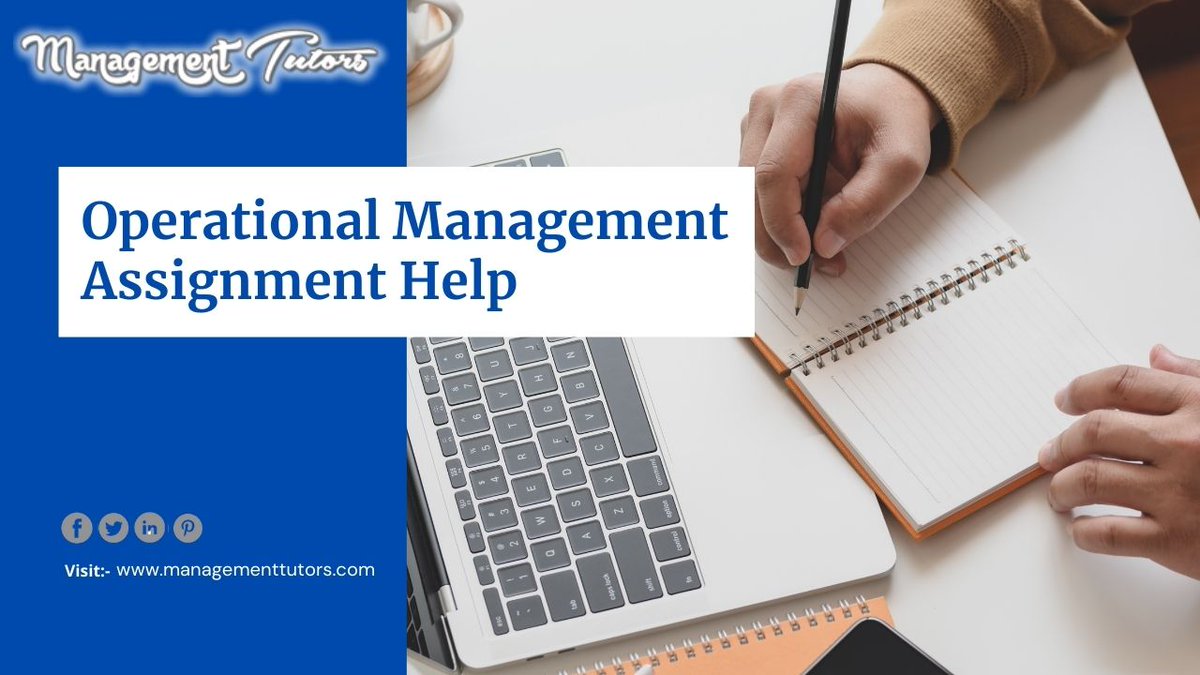 managementhelps's tweet image. Management Tutors provide Operational Management Assignment Help for students. Here you can get online assignment help at a very reasonable price.

Order Online: managementtutors.com/operational-ma…

#OperationalManagementAssignmentHelp #OperationalManagementCourses  #ManagementTutors