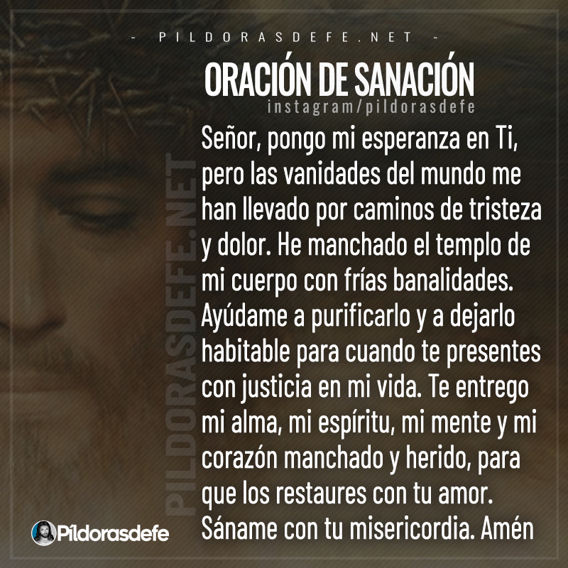 qriswell's tweet photo. 🙏 ORACIÓN DE SANACIÓN - FELIZ SÁBADO (20 Noviembre, 2021) - Sanando a través del amor de Dios - Nos confiamos a la Presencia de Dios, teniendo la certeza de que a nada debemos temer...

#oracion #oraciones #pildorasdefe #pildoras #oraciondehoy #oraciondeldia https://t.co/P0YJslhDjq